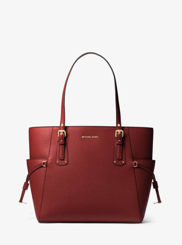 Damske Prenosná Taška Michael Kors Voyager Small Crossgrain Leather Hnede - Kabelky Michael Kors Sleva | JTBFR-9180